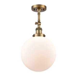 A thumbnail of the Innovations Lighting 201F X-Large Beacon Brushed Brass / Matte White