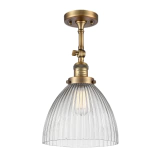 A thumbnail of the Innovations Lighting 201F Seneca Falls Brushed Brass / Clear Halophane