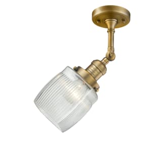 A thumbnail of the Innovations Lighting 201F Colton Brushed Brass / Clear Halophane