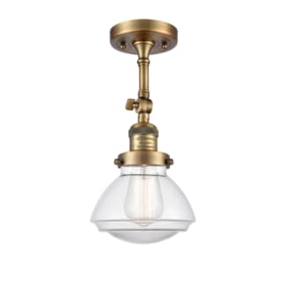 A thumbnail of the Innovations Lighting 201F Olean Brushed Brass / Clear
