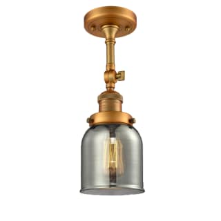 A thumbnail of the Innovations Lighting 201F Small Bell Brushed Brass / Smoked