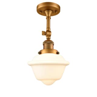 A thumbnail of the Innovations Lighting 201F Small Oxford Brushed Brass / Matte White Cased