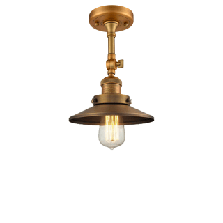 A thumbnail of the Innovations Lighting 201F Railroad Brushed Brass / Metal Shade