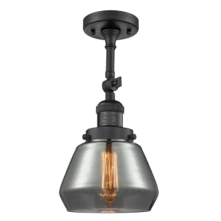 A thumbnail of the Innovations Lighting 201F Fulton Matte Black / Plated Smoked
