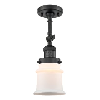 A thumbnail of the Innovations Lighting 201F Small Canton Matte Black / Matte White Cased