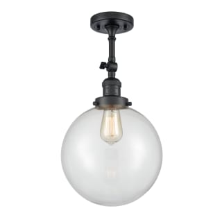 A thumbnail of the Innovations Lighting 201F X-Large Beacon Matte Black / Clear
