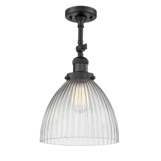 A thumbnail of the Innovations Lighting 201F Seneca Falls Matte Black / Clear Halophane