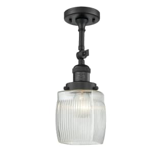 A thumbnail of the Innovations Lighting 201F Colton Matte Black / Clear Halophane