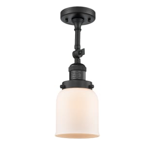 A thumbnail of the Innovations Lighting 201F Small Bell Matte Black / Matte White Cased