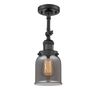 A thumbnail of the Innovations Lighting 201F Small Bell Matte Black / Plated Smoked