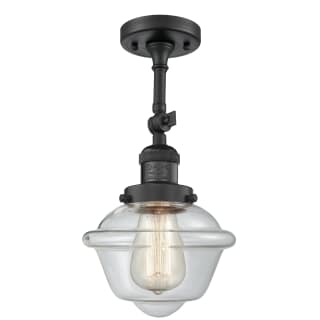 A thumbnail of the Innovations Lighting 201F Small Oxford Matte Black / Clear