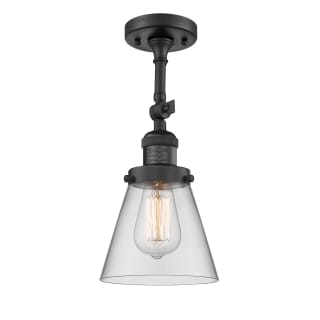 A thumbnail of the Innovations Lighting 201F Small Cone Matte Black / Clear