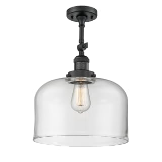 A thumbnail of the Innovations Lighting 201F X-Large Bell Matte Black / Clear