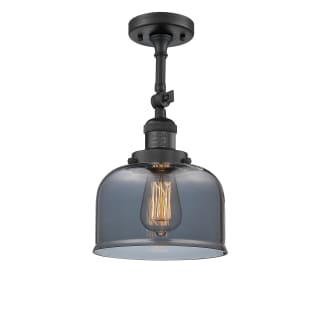 A thumbnail of the Innovations Lighting 201F Large Bell Matte Black / Plated Smoked