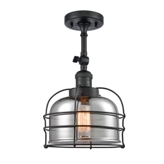 A thumbnail of the Innovations Lighting 201F Large Bell Cage Matte Black / Plated Smoke