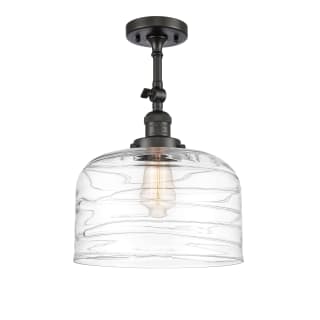 A thumbnail of the Innovations Lighting 201F-16-12-L Bell Semi-Flush Oil Rubbed Bronze / Clear Deco Swirl