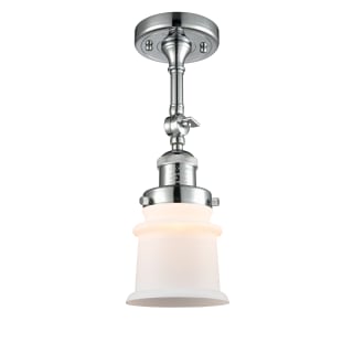 A thumbnail of the Innovations Lighting 201F Small Canton Polished Chrome / Matte White Cased