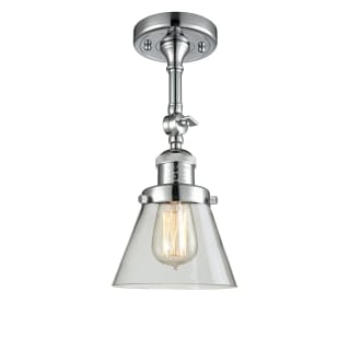 A thumbnail of the Innovations Lighting 201F Small Cone Polished Chrome / Clear