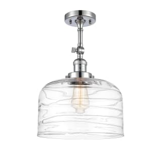 A thumbnail of the Innovations Lighting 201F-16-12-L Bell Semi-Flush Polished Chrome / Clear Deco Swirl