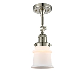 A thumbnail of the Innovations Lighting 201F Small Canton Polished Nickel / Matte White Cased