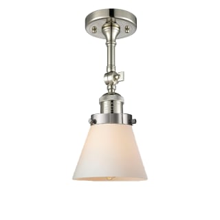 A thumbnail of the Innovations Lighting 201F Small Cone Polished Nickel / Matte White Cased