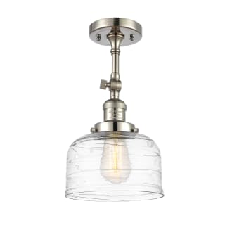 A thumbnail of the Innovations Lighting 201F-14-8 Bell Semi-Flush Polished Nickel / Clear Deco Swirl