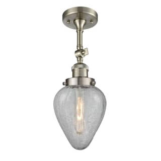 A thumbnail of the Innovations Lighting 201F Geneseo Brushed Satin Nickel / Clear Crackle