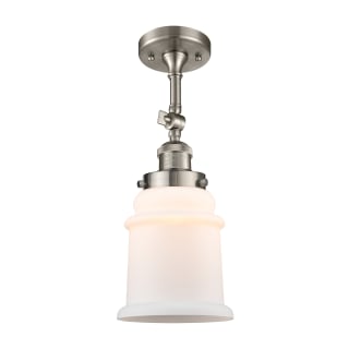 A thumbnail of the Innovations Lighting 201F Canton Brushed Satin Nickel / Matte White Cased