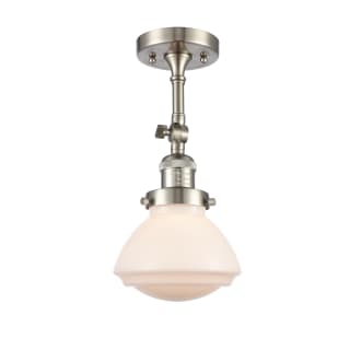 A thumbnail of the Innovations Lighting 201F Olean Brushed Satin Nickel / Matte White