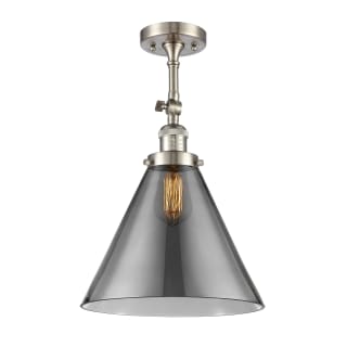 A thumbnail of the Innovations Lighting 201F X-Large Cone Brushed Satin Nickel / Plated Smoke