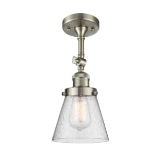 A thumbnail of the Innovations Lighting 201F Small Cone Brushed Satin Nickel / Seedy