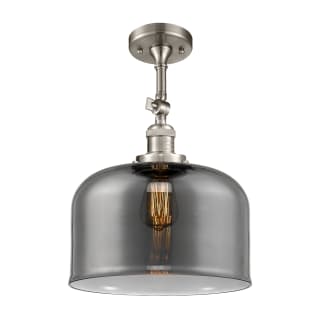 A thumbnail of the Innovations Lighting 201F X-Large Bell Brushed Satin Nickel / Plated Smoke