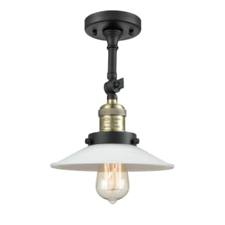 A thumbnail of the Innovations Lighting 201FSW Halophane Black / Antique Brass / Matte White