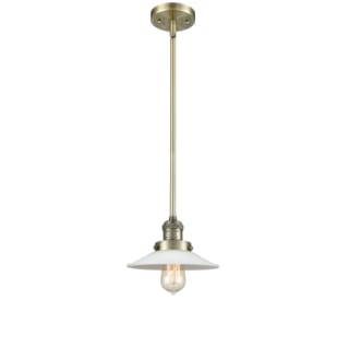 A thumbnail of the Innovations Lighting 201S Halophane Antique Brass / Matte White Halophane