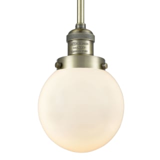 A thumbnail of the Innovations Lighting 201S-6 Beacon Antique Brass / Matte White Cased