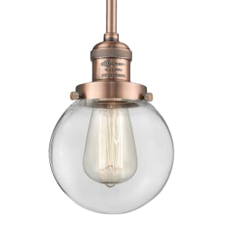 A thumbnail of the Innovations Lighting 201S-6 Beacon Antique Copper / Clear