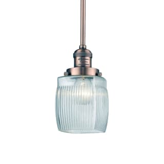 A thumbnail of the Innovations Lighting 201S Colton Antique Copper / Thick Clear Halophane