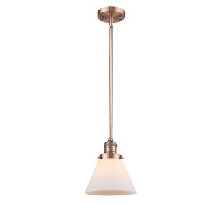 A thumbnail of the Innovations Lighting 201S Large Cone Antique Copper / Matte White Cased