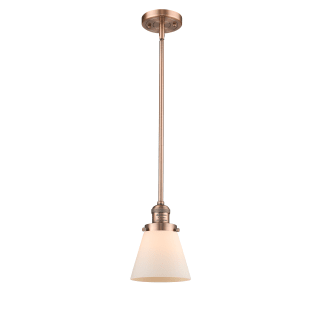 A thumbnail of the Innovations Lighting 201S Small Cone Antique Copper / Matte White Cased