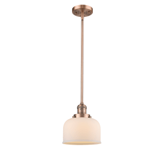 A thumbnail of the Innovations Lighting 201S Large Bell Antique Copper / Matte White Cased