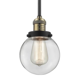 A thumbnail of the Innovations Lighting 201S-6 Beacon Black / Antique Brass / Clear