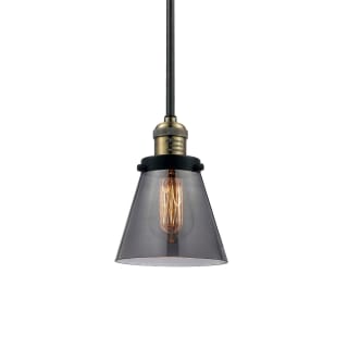 A thumbnail of the Innovations Lighting 201S Small Cone Black / Antique Brass / Smoked