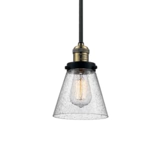 A thumbnail of the Innovations Lighting 201S Small Cone Black / Antique Brass / Seedy