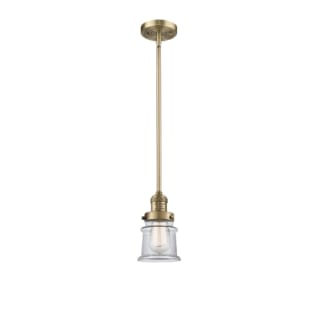 A thumbnail of the Innovations Lighting 201S Small Canton Brushed Brass / Clear