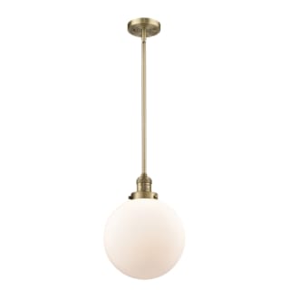 A thumbnail of the Innovations Lighting 201S X-Large Beacon Brushed Brass / Matte White