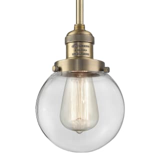 A thumbnail of the Innovations Lighting 201S-6 Beacon Brushed Brass / Clear