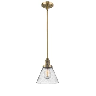 A thumbnail of the Innovations Lighting 201S Large Cone Brushed Brass / Seedy