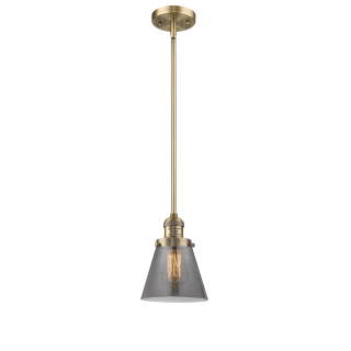 A thumbnail of the Innovations Lighting 201S Small Cone Brushed Brass / Smoked