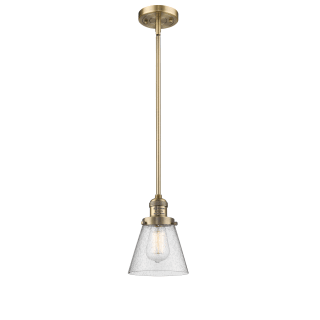 A thumbnail of the Innovations Lighting 201S Small Cone Brushed Brass / Seedy
