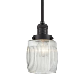 A thumbnail of the Innovations Lighting 201S Colton Matte Black / Thick Clear Halophane